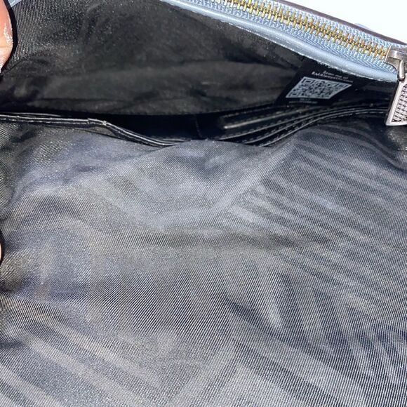 Rebecca Minkoff Leather Shoulder Bag Crossbody Slate Blue Small - Picture 8 of 9